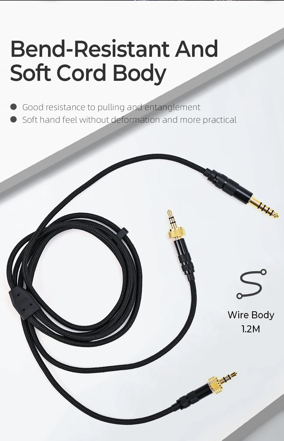 High Quality Gold-plated Audio Headphone Cable for Sony MDR-Z7M2 Mdr-z7 mdr-z1r Headset Upgrade Cable 4.4mm to dual 3.5mm Wires