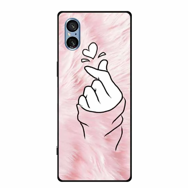 Stylish Black Silicone Soft Phone Case with Fashion Pictures