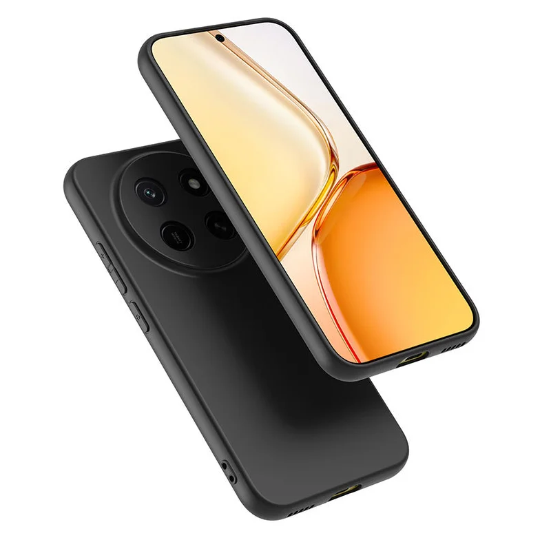 Black TPU Slim Matte Soft Silicone Case for Honor X80 Pro Max - Protective Bumper Back Cover