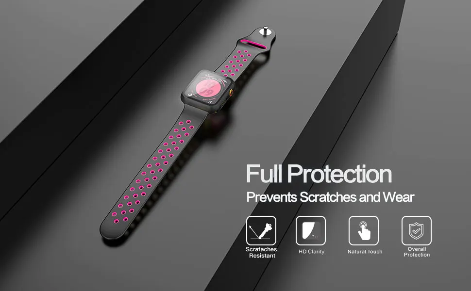 360 Cover for Apple Watch Case 45mm 41mm 44mm 40mm 42mm 38mm Bumper Screen Protector+Glass for Iwatch Series 7 6 5 4 3 2 1 SE