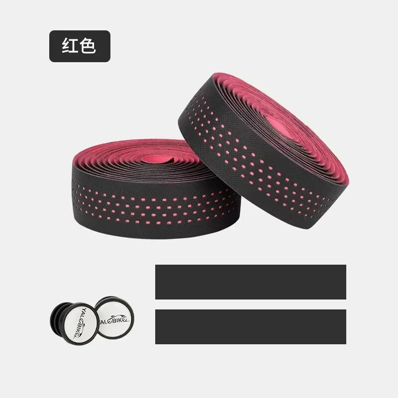 Soft Cork EVA PU Handlebar Tape-Anti-Vibration Wrap for Road Bikes, Includes 2 Bar Plugs Professional Cycling Damping Solution