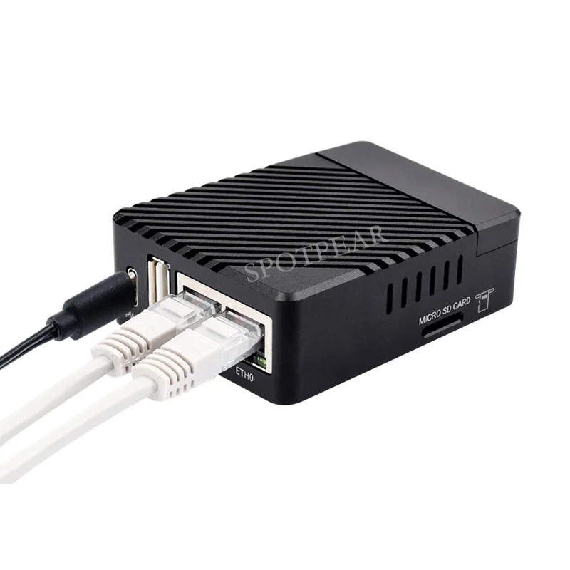 Raspberry pi Compute Module io Board Dual Gigabit Ethernet Mini Roteador Caixa de Metal - Imagem 5
