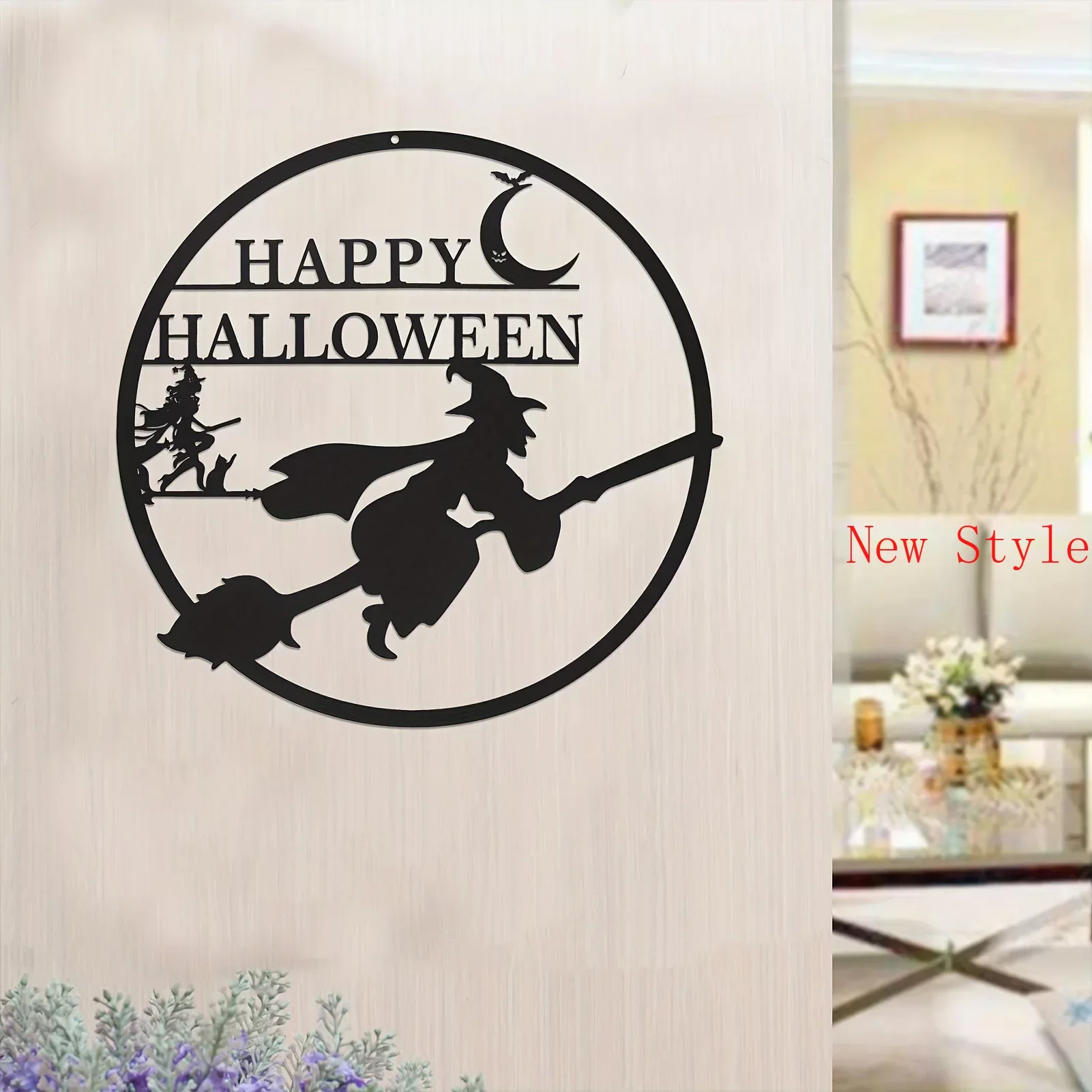 

Halloween Witch Metal Wall Art Halloween Wall Decoration Halloween Holiday Gifts Living Room Bedroom Kitchen Home Decor Home Dec