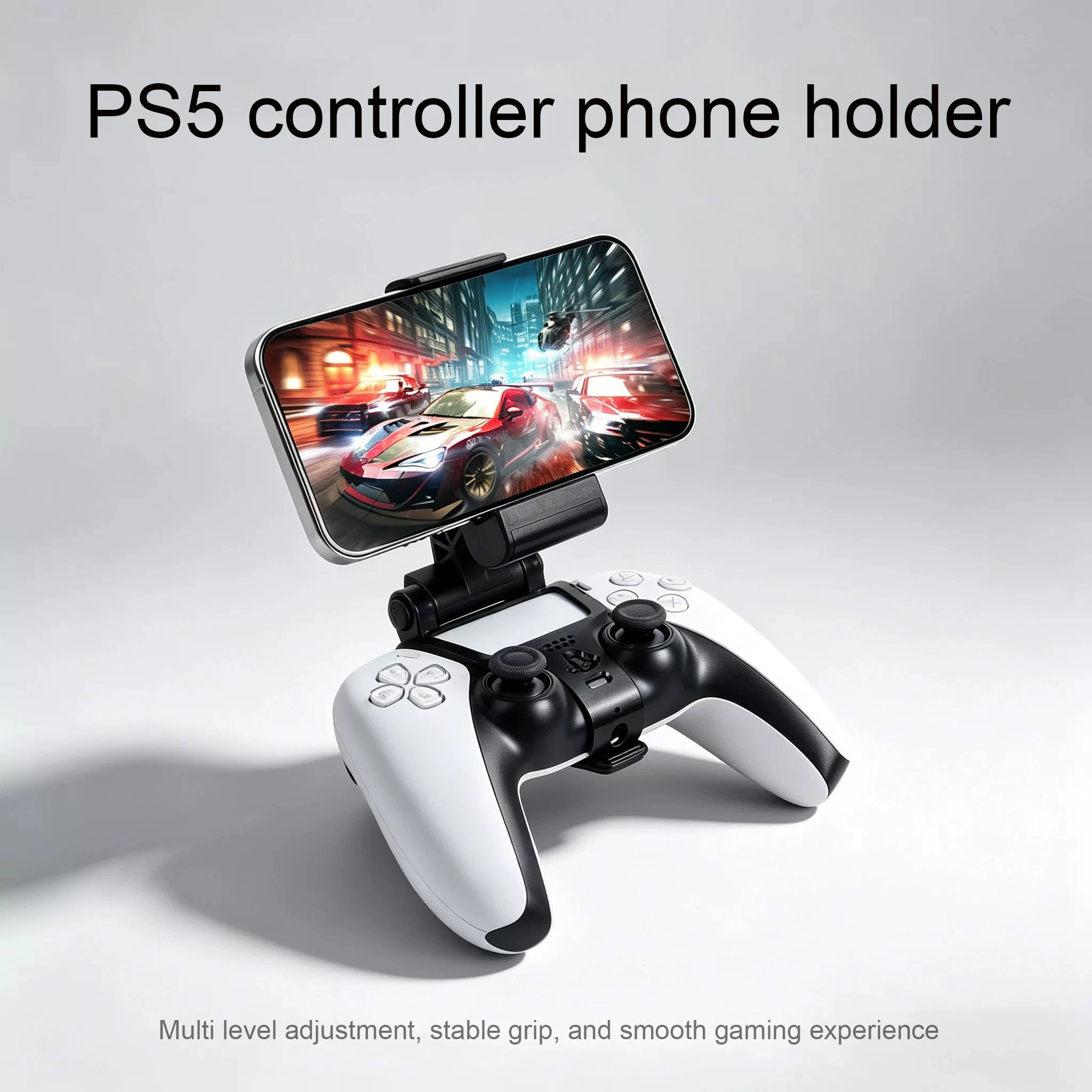 Dual-Angle Metal Phone Stand and PS5 Controller Holder