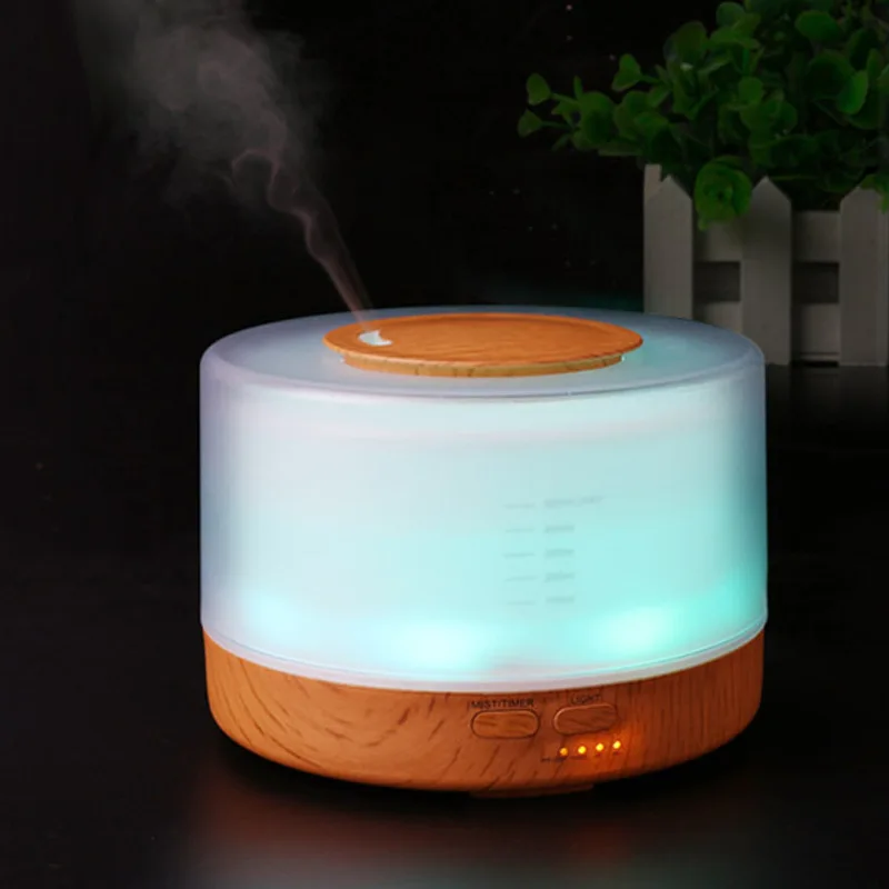 

500ML Colorful Household Office Ultrasonic Aromatherapy Machine Humidifier Electric Air Purifier Bedroom Bedside LED Night Light