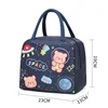 Cartoon Children's Lunch Bag Thermal Insulation Aluminum Film High Quality Waterproof Oxford Cloth Portable Lunch Bags Tote New 5
