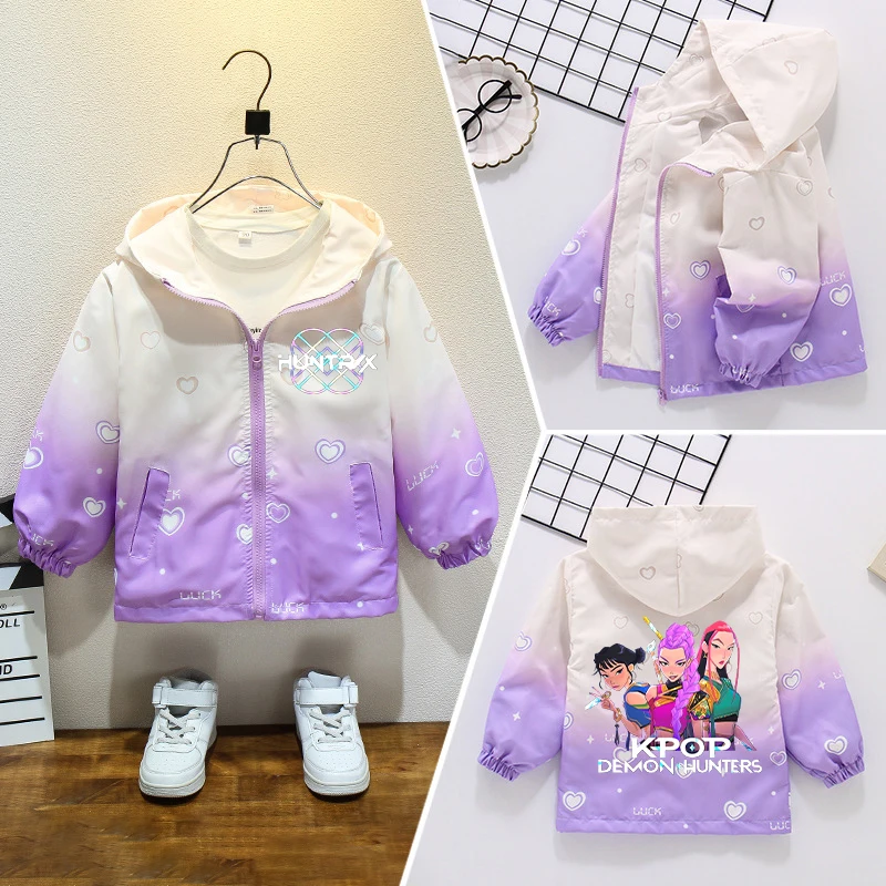 Fille Garçon Kpop D-Demon H-Hunters Veste Enfants Mode Filles Mignon Sweat A Manches Longues Hauts Decontractes Hoodie