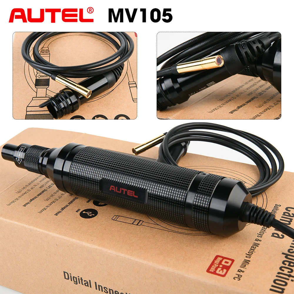 Autel MV105 Digital Inspection Camera Video Scope Car-Home-Plumbing-USB 0.22" 
