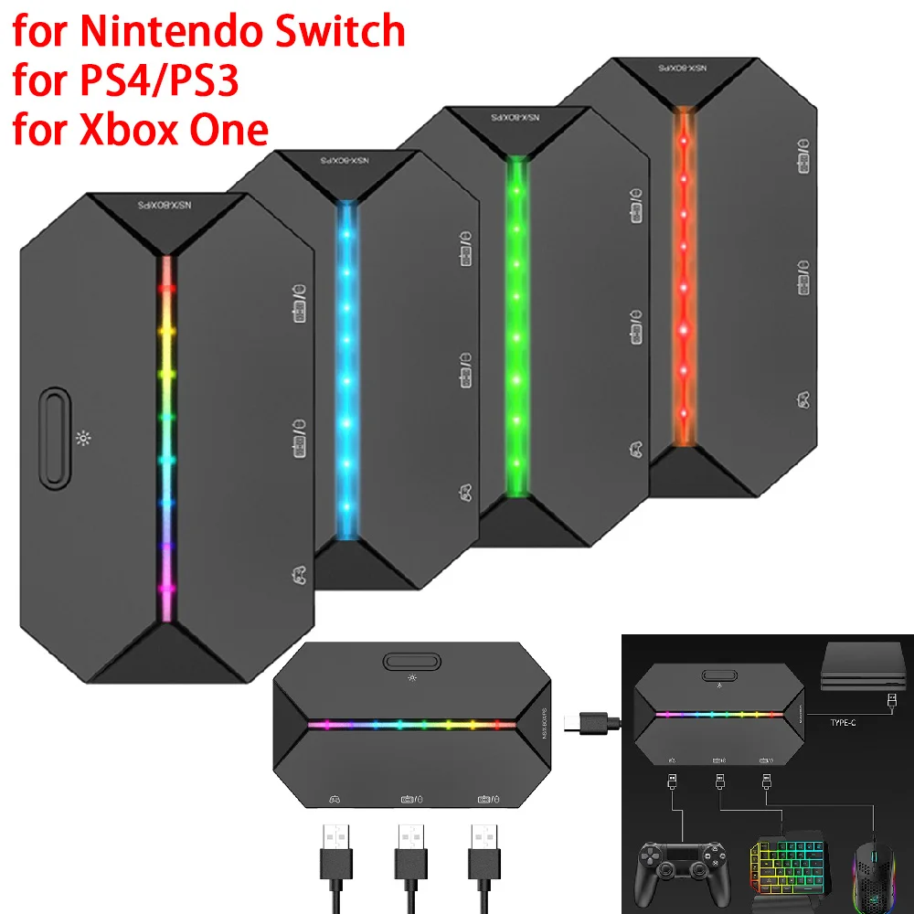 Adaptador convertidor de teclado y ratón para juegos G6L, controlador