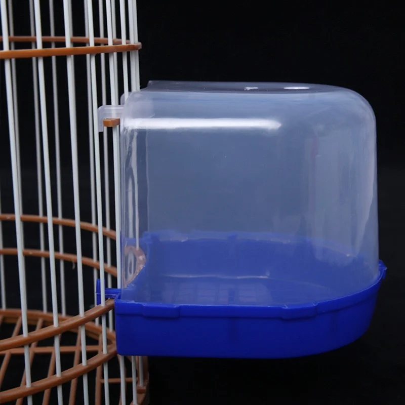 Bird cage accessories Hanging Bird Bath Cube Parrots Bathtub Bath Shower Box Cage Accessory for Little Bird Canary Budgerigar Cockatiel Parrot