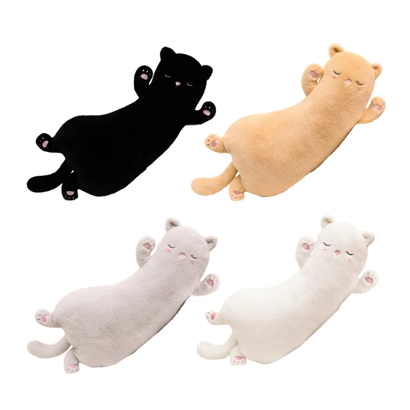 

26in Long Cartoon Cat Plushie Pillow Stuffed Animals Pillows for Sleeping