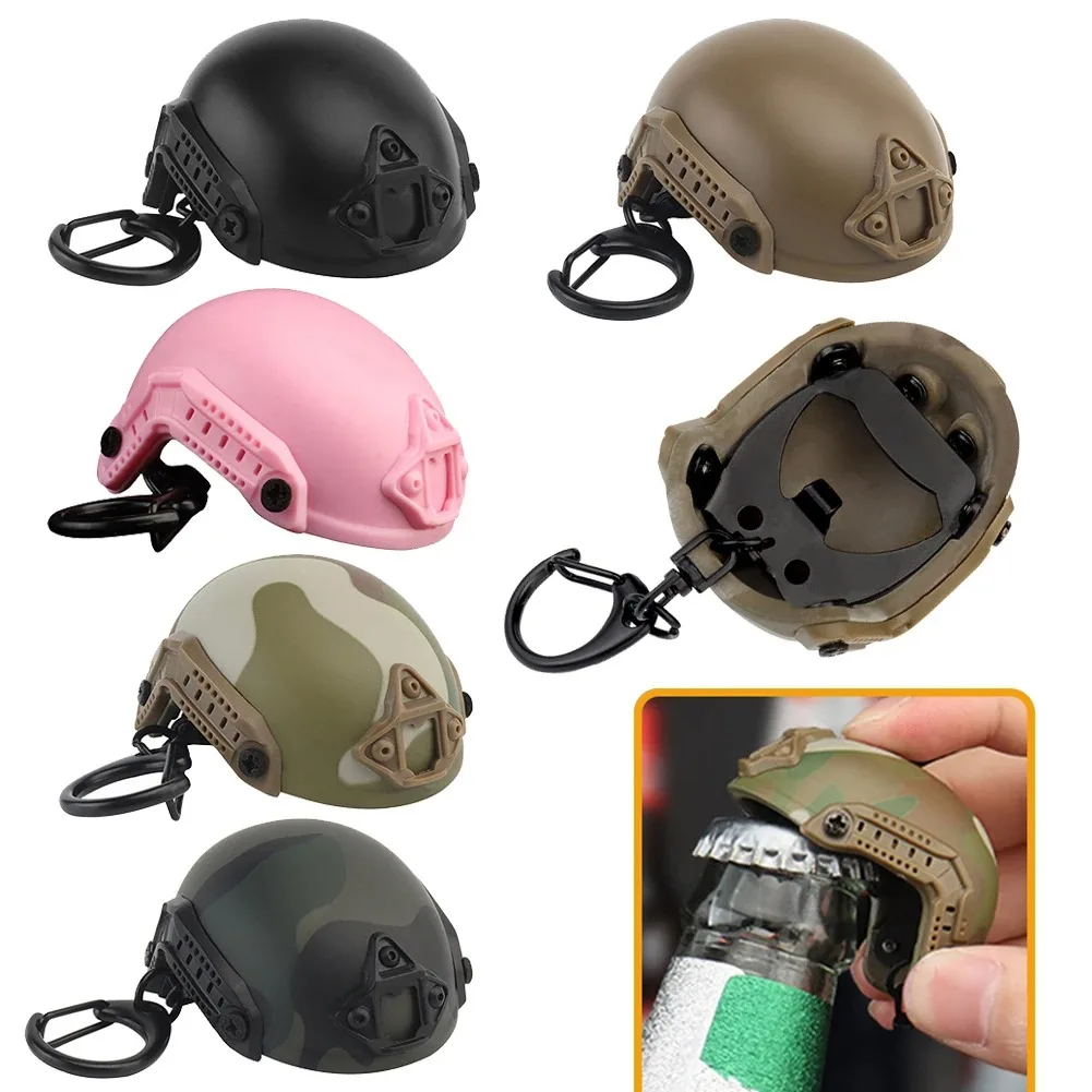 

Мини-открывалка для бутылок на шлем, брелок для туризма, кемпинга, переносной в форме шлема, тактический Открыватель для бутылок, инструменты, подвеска в стиле милитари