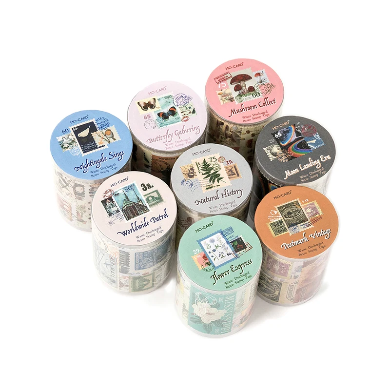 Decorative stickers 55mmx2m vintage stamp tape style 1 roll for diary album scrapbooking