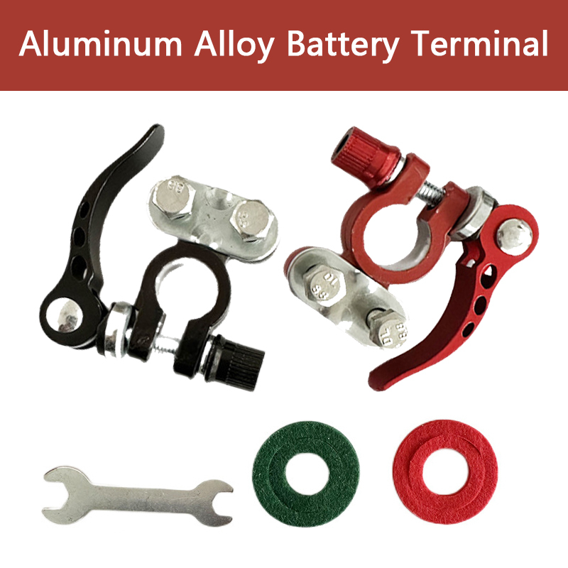 2Pcs Aluminum Alloy 2Pcs Battery Terminal High Quality Auto Parts Battery Top Joint Spot Tool Battery Clip Battery Clip Pincers