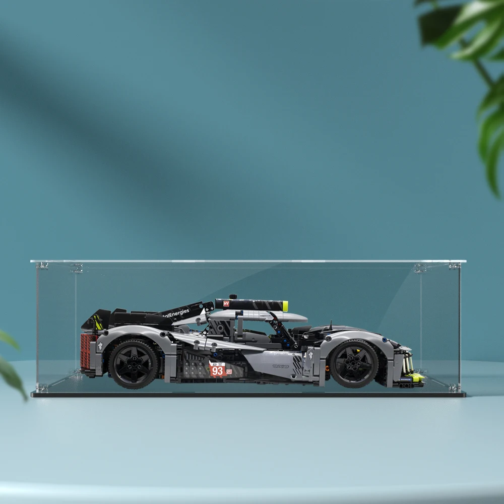 Acrylic display box for lego 42156 display case for PEUGEOT building block dustproof  clear model car storage box 55x26x17cm 4