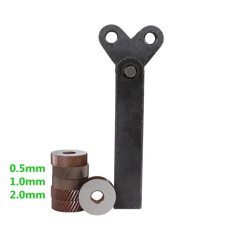 Dual Wheel Knurling Tool Kit 7pcs 0.5mm 1mm 2mm Wheel Linear Pitch Knurl Set Steel Lathe Cutter Knurling Tool Set