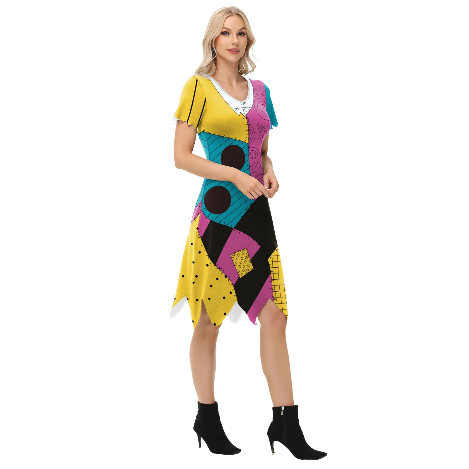 ZAWALAND Cosplay Sally Fancy Dress Women Halloween Movie The Nightmare  Before Christmas Cosplay Dress Up Costume Sally Dresses - AliExpress  200000532