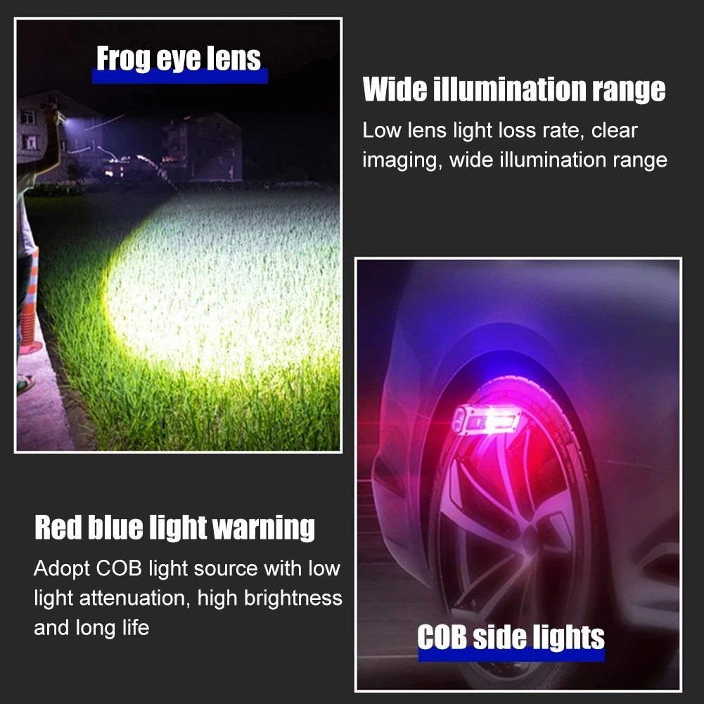 LED Flashlight Mini Flashlight Multifunctional Portable Rechargeable With Power Bank