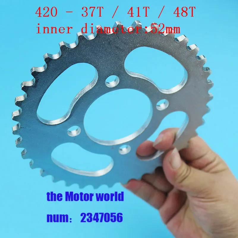 ATV 50cc 90cc 110cc rear sprocket #420-37T/41T/48T tooth chain gear 52mm centre hole Diameter