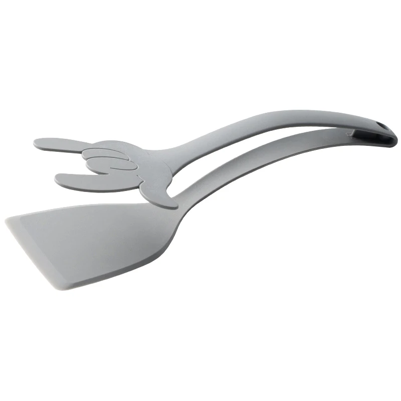 2 In 1 Grip Flip Spatula Clamp Egg Pancake Fish French Toast Omelette Making Non Stick Home Kitchen Cooking Turner Tool