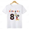 Disney Mickey Mouse Graphic Birthday Boy T Shirt Kids Clothes 1 2 3 4 5 6 7 8 9 10 Years Baby Boys Party T-Shirts Customize Tops 2