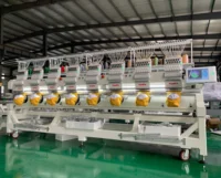 YunFu Computerized T Shirt 6 Heads Embroidery Machine 12 15 Needle High Speed 6 Head Embroidery Machine for Caps and T-shirt 2