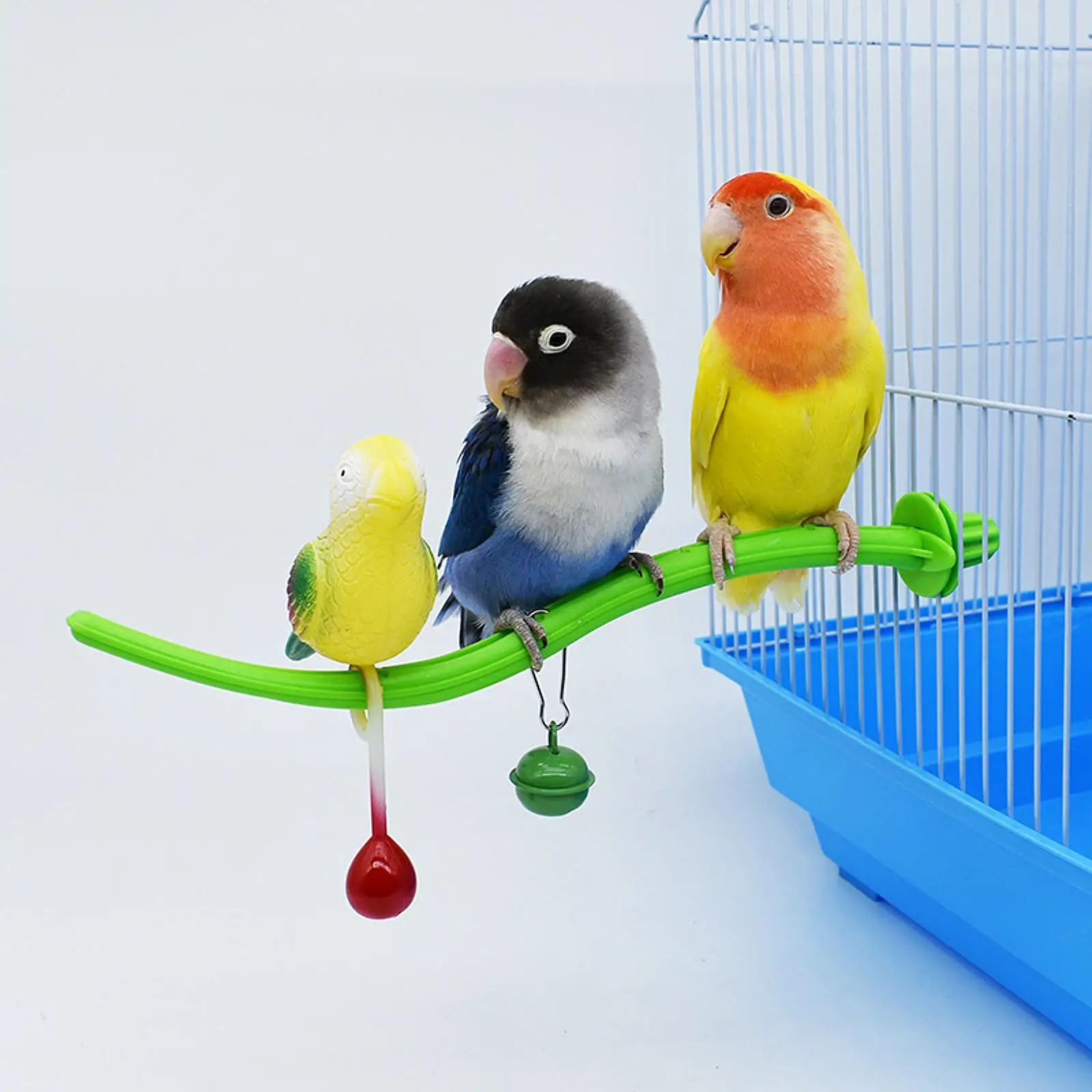 Bird Toy with Interactive Bird Cage Accessories Bird Perch Parrot Cage Toy for Parakeet Cockatiel Bird Cockatoos Budgerigar
