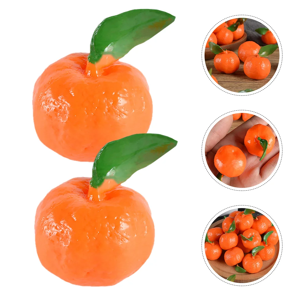 

6 Pcs Orange Model Fruit Scene Photography Props Plastic Decor Shaped Decoration Models Simulation Fruitful Cupboard