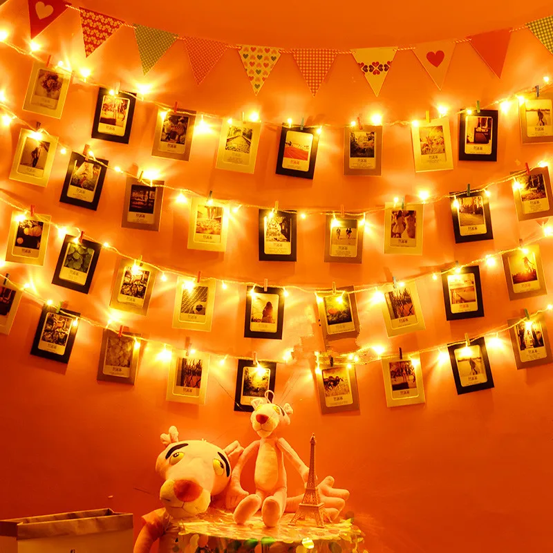 

Battery Operated Photo Clip Fairy Lights 5V USB LED String Lights 5M/10M Outdoor Garland Christmas Decoration Party Wedding Xmas