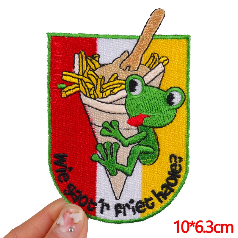 Oeteldonk Embroidered DIY Frog Carnival Iron-On Patch