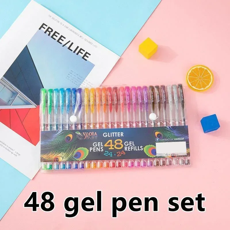  VaOlA ART Colored Gel Pens - Sets of 24, 30, 36 and 48 Gel Pens  : Office Products