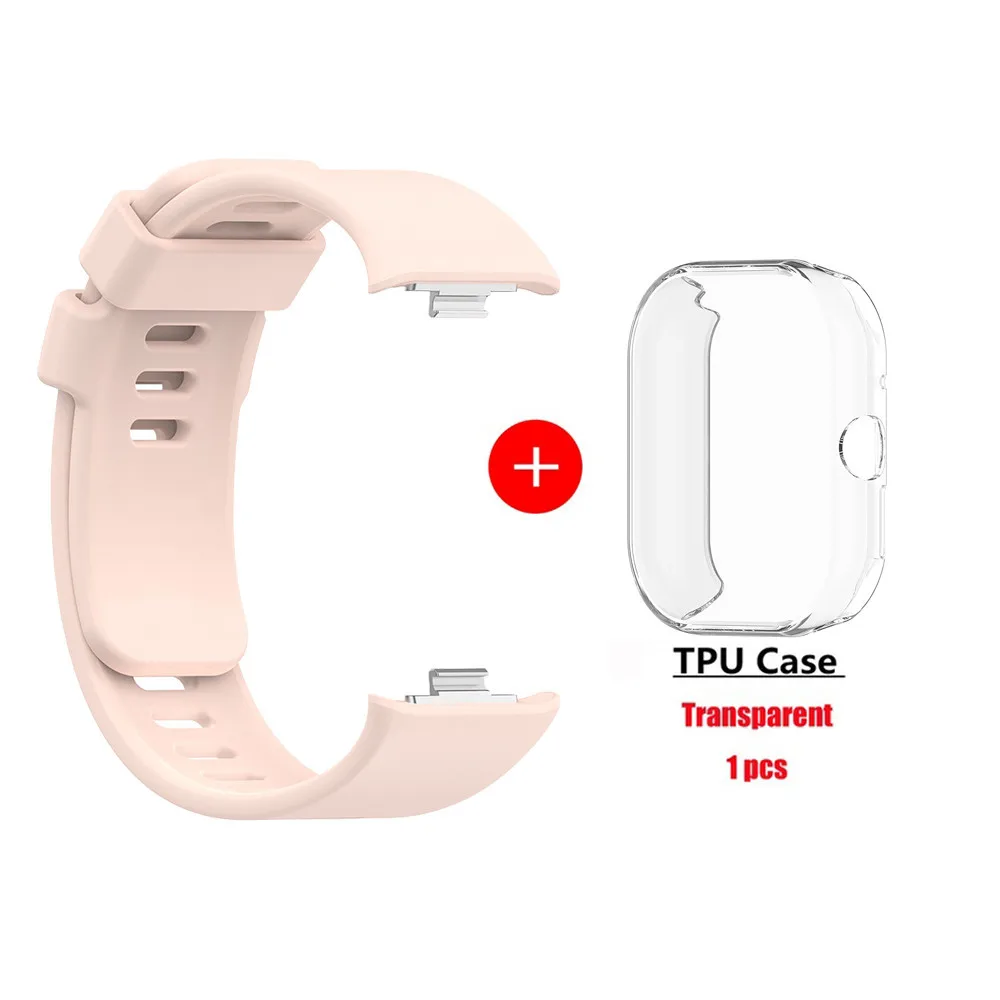 Silicone Strap and Protective Case for Smartwatch with Screen Protector