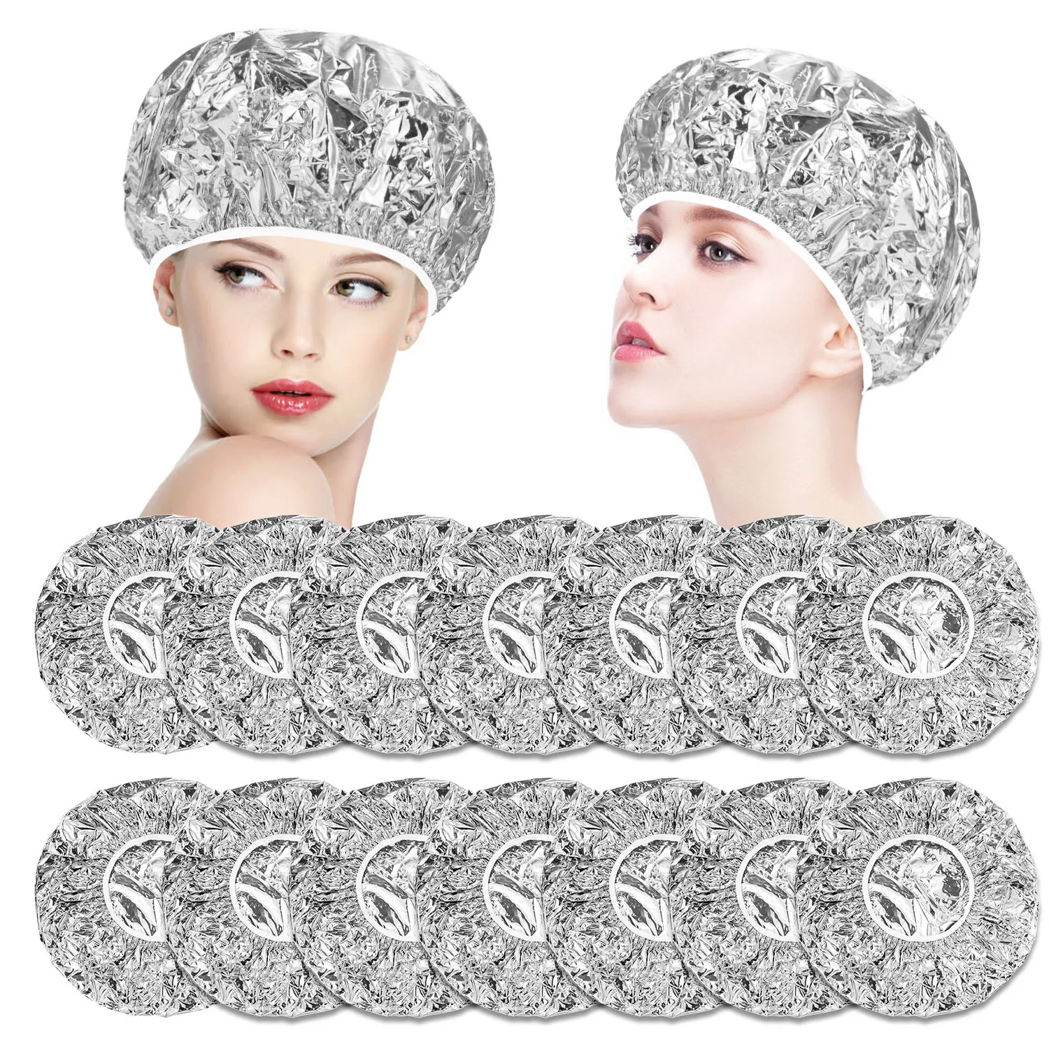 10 قطع من أغطية التكييف العميق المصنوعة من رقائق الألومنيوم القابلة لإعادة الاستخدام لجميع أنواع الشعر - مثالية للتلوين والتصفيف، جودة الصالونات