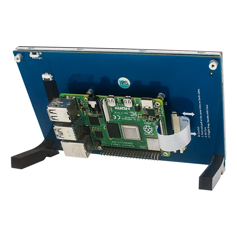 Pantalla táctil DSI de 7 pulgadas para Raspberry Pi 5, 4B, 3B +, 3B, IPS, 800x480, LCD MIPI CSI, Cable con Monitor estándar para RPI 5 Pi5