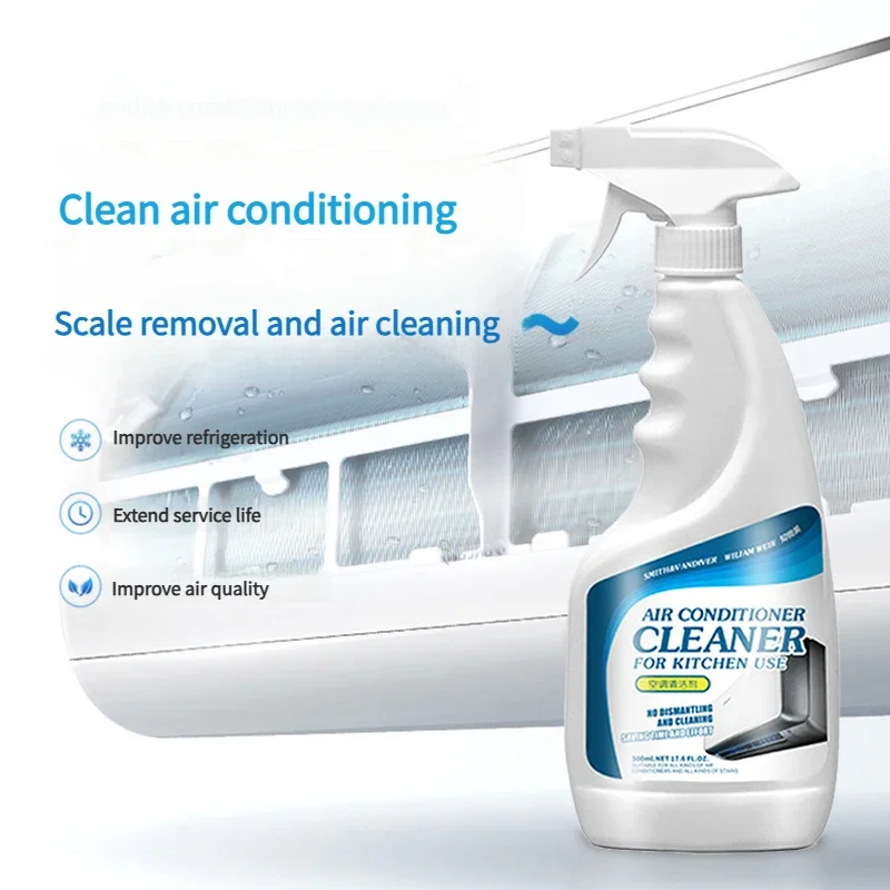 AC Coil Cleaner Spray Multi-Cleaner Foam Spray 500 ml Foam Coil Cleaner Foamin Heavy-Duty Detergent Essential For Cleaning