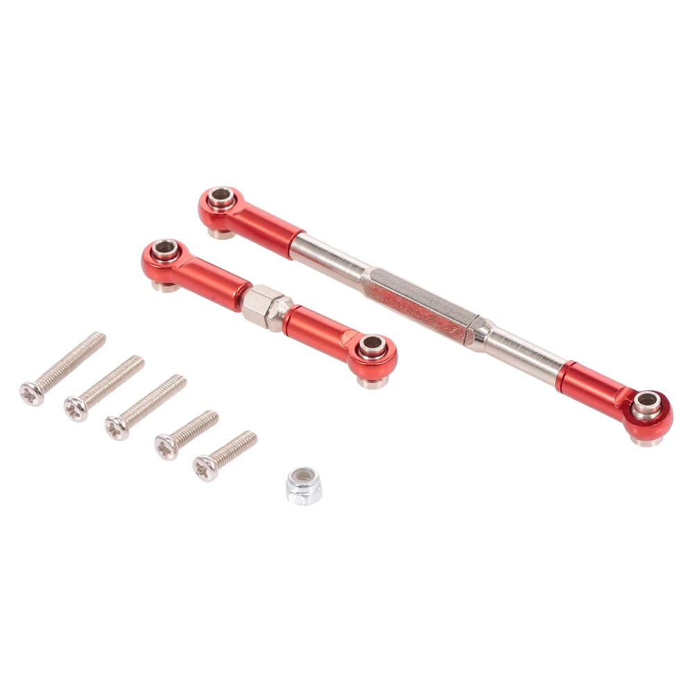 

RC Steering Rod CNC Machining Aluminum Alloy Steering Linkage Rod Set for WPL 1608T RC Truck RC Steering Linkage Set,Red