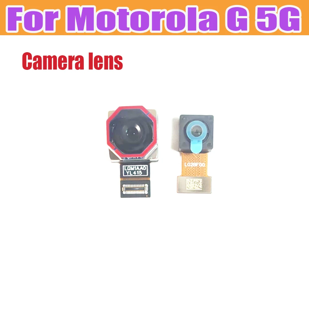  전면 후면 메인 카메라, 모토로라 MOTO G 5G 용 전면 후면 대형 카메라 모듈 부품