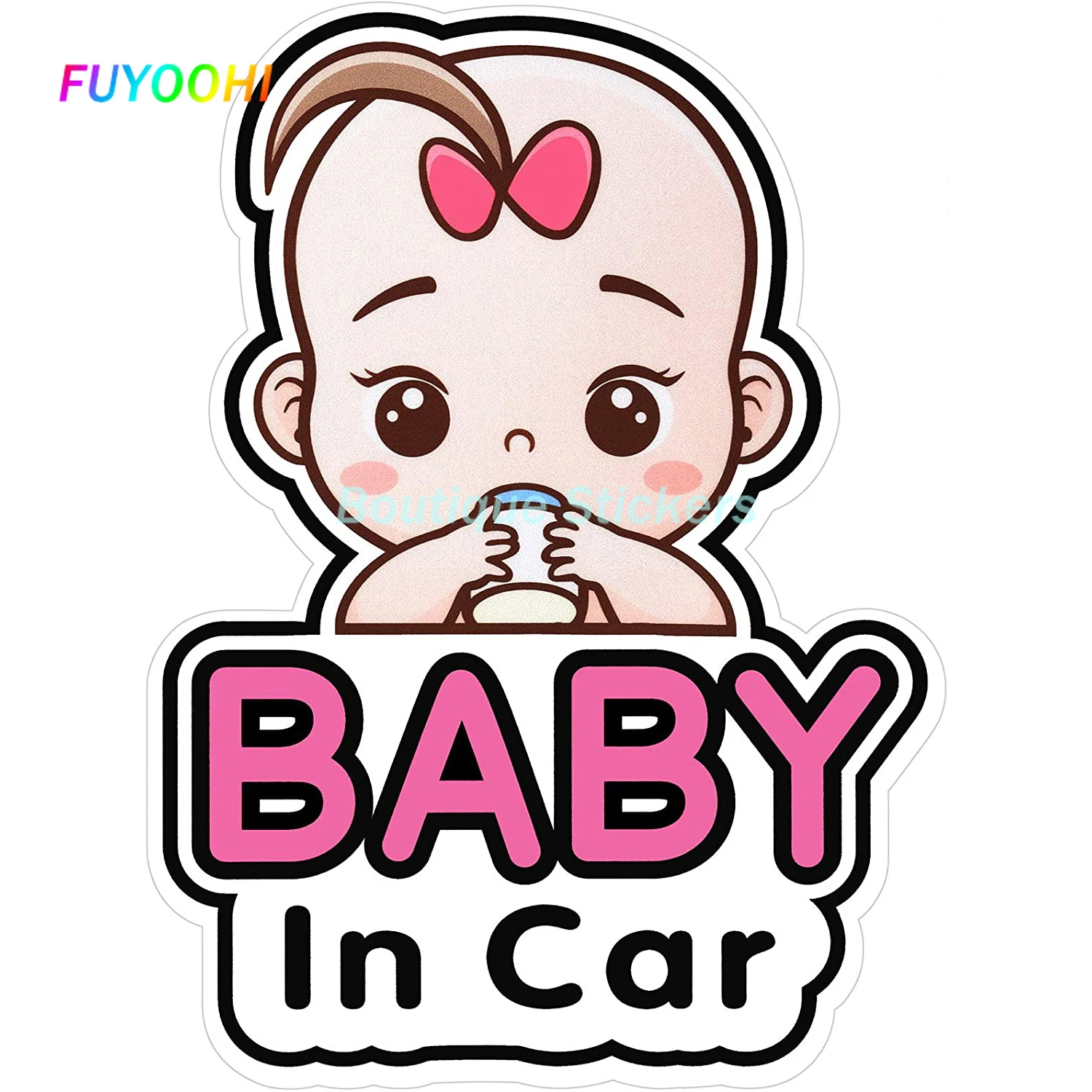 

FUYOOHI Exterior/Protection Boutique Stickers Baby In Car Sticker Sign and Decal for Girl, Notice Board Cute Baby Car Stickers