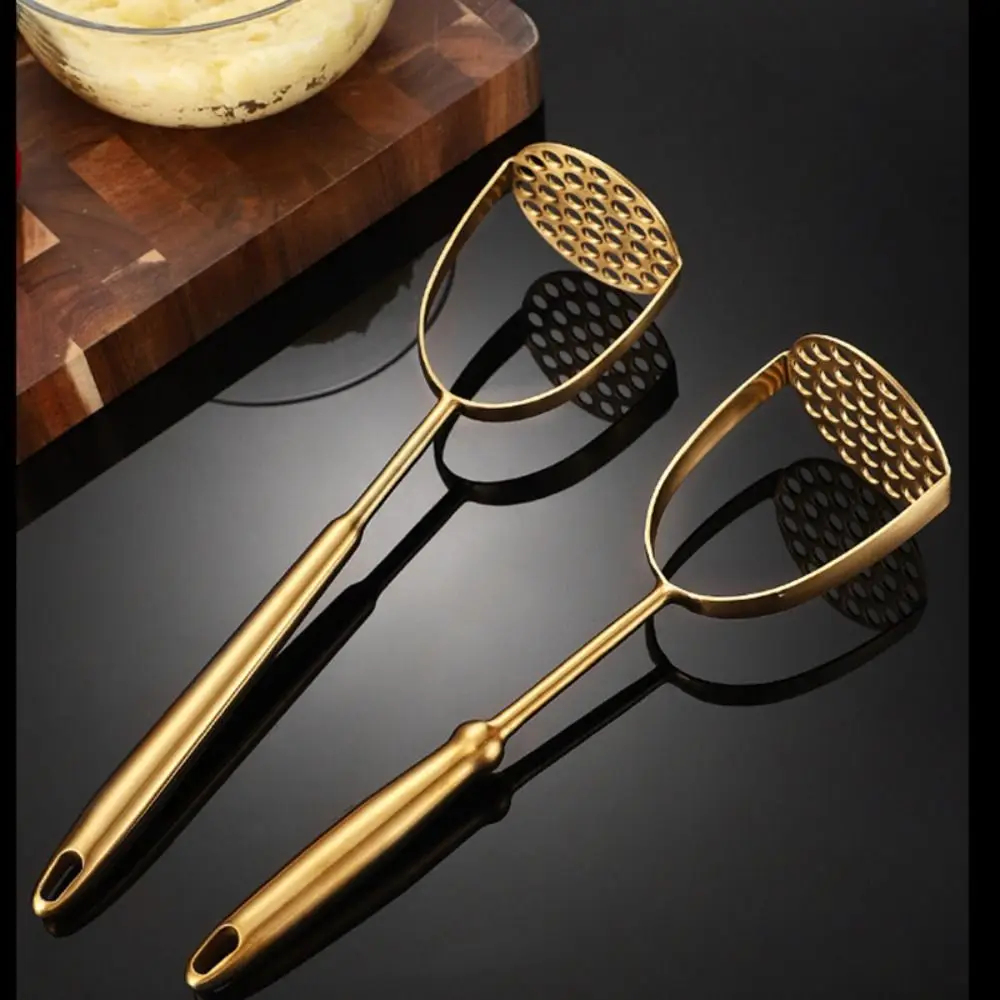 Potato Masher Manual Stainless Steel Pressed Pumpkin Rice Smooth Mashed Crusher for Fruit Vegetable