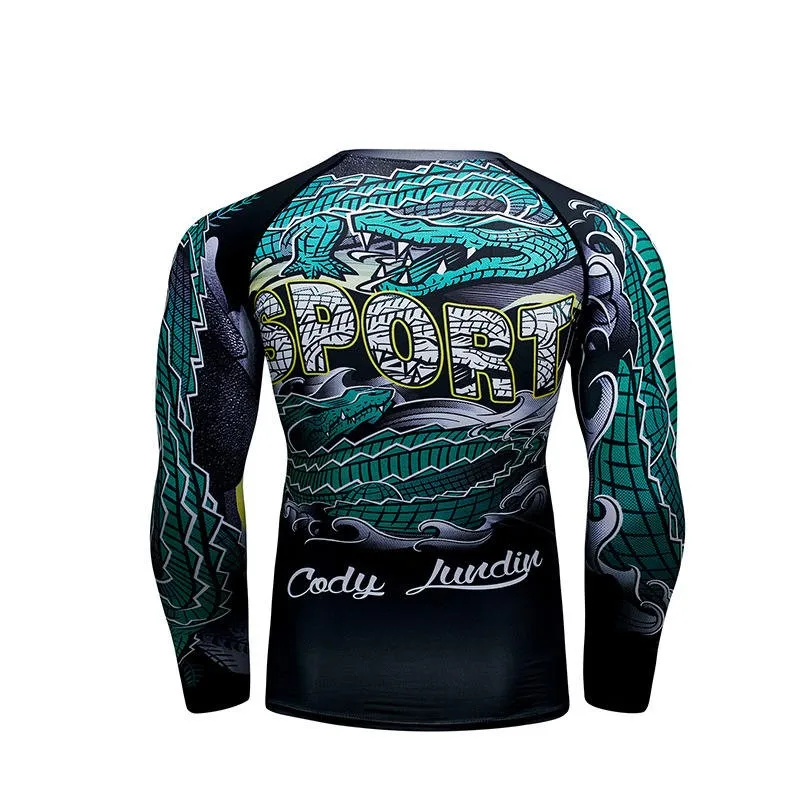 MMA BJJ Rashguard T Shirts Rash Guard Fitness Tracksuit Boxing Jerseys Muay Thai Compression Men MMA Kickboxing Sport Suit 08
