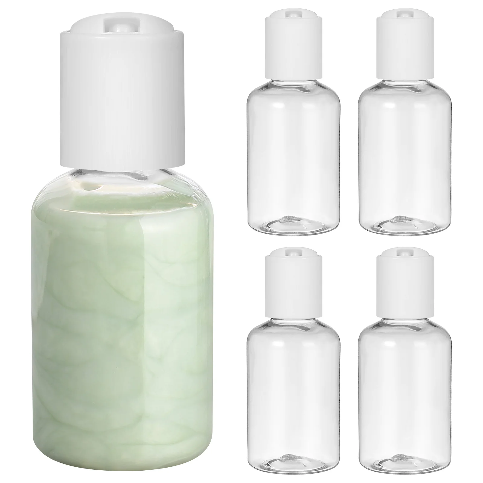 

20PCS 50ML Clear Bottles Squeeze Bottles with Disc Cap Refillable Containers for or Shampoo, Lotions, Creams