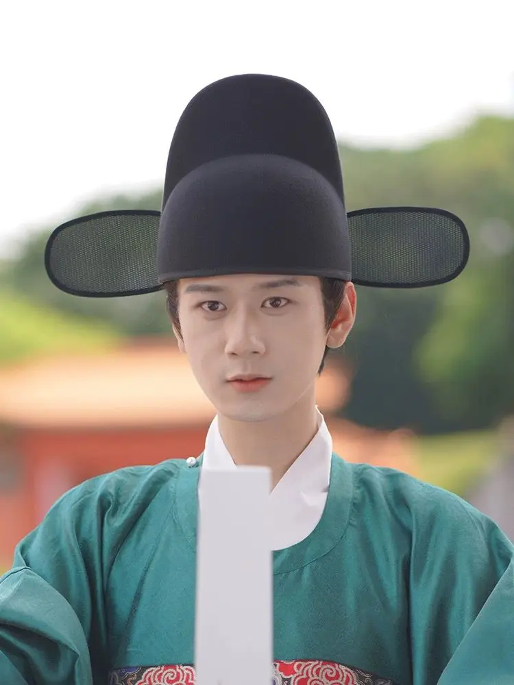 

JIT Hanfu Hat Men Ancient Chinese Official Hats Adult Kids Cosplay Black Ebony Gauze Hat Ming Dynasty Hanfu Hat For Men Women