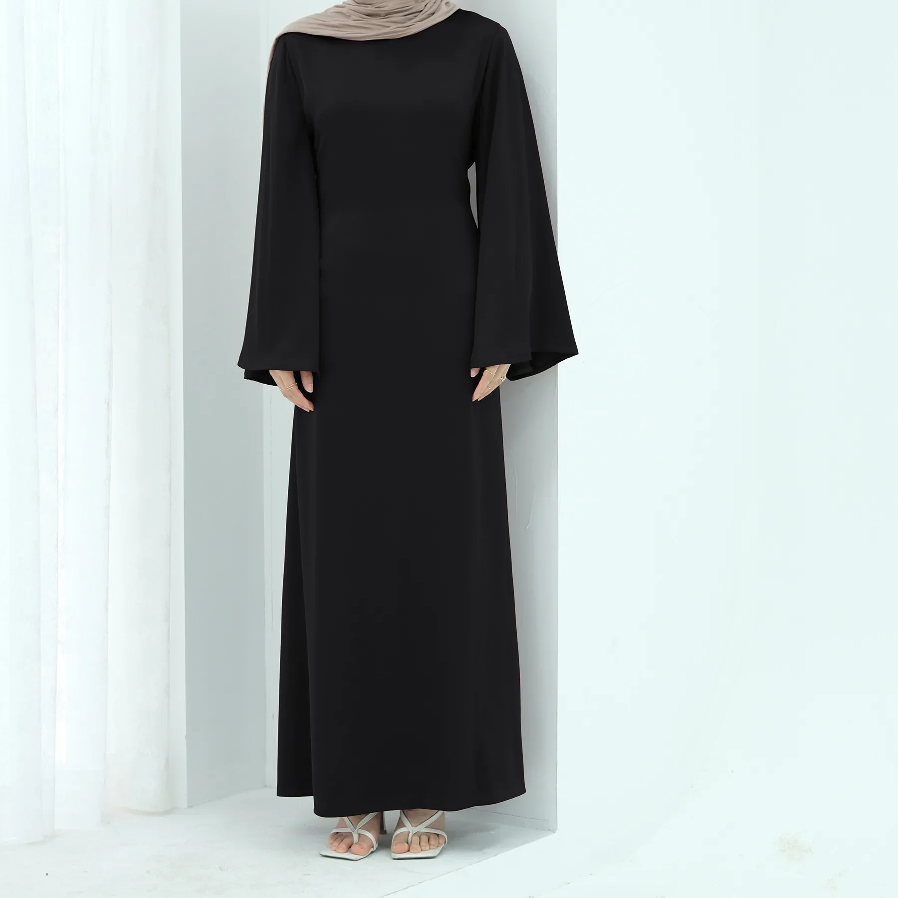 Eid Djellaba Dubai Abaya Maxi Dress for Women Muslim Jalabiya Kaftan Turkey Caftan Robe Belt Ramadan Femme Islamic Clothes Arab 4