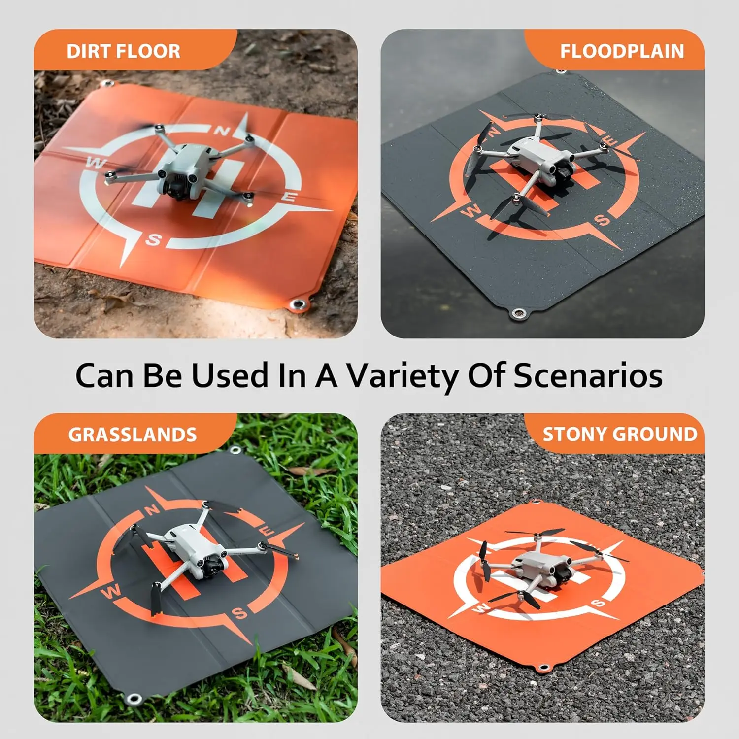 Plateforme d'atterrissage pliable STARTRC pour drone pliée avec poignée de transport, compacte