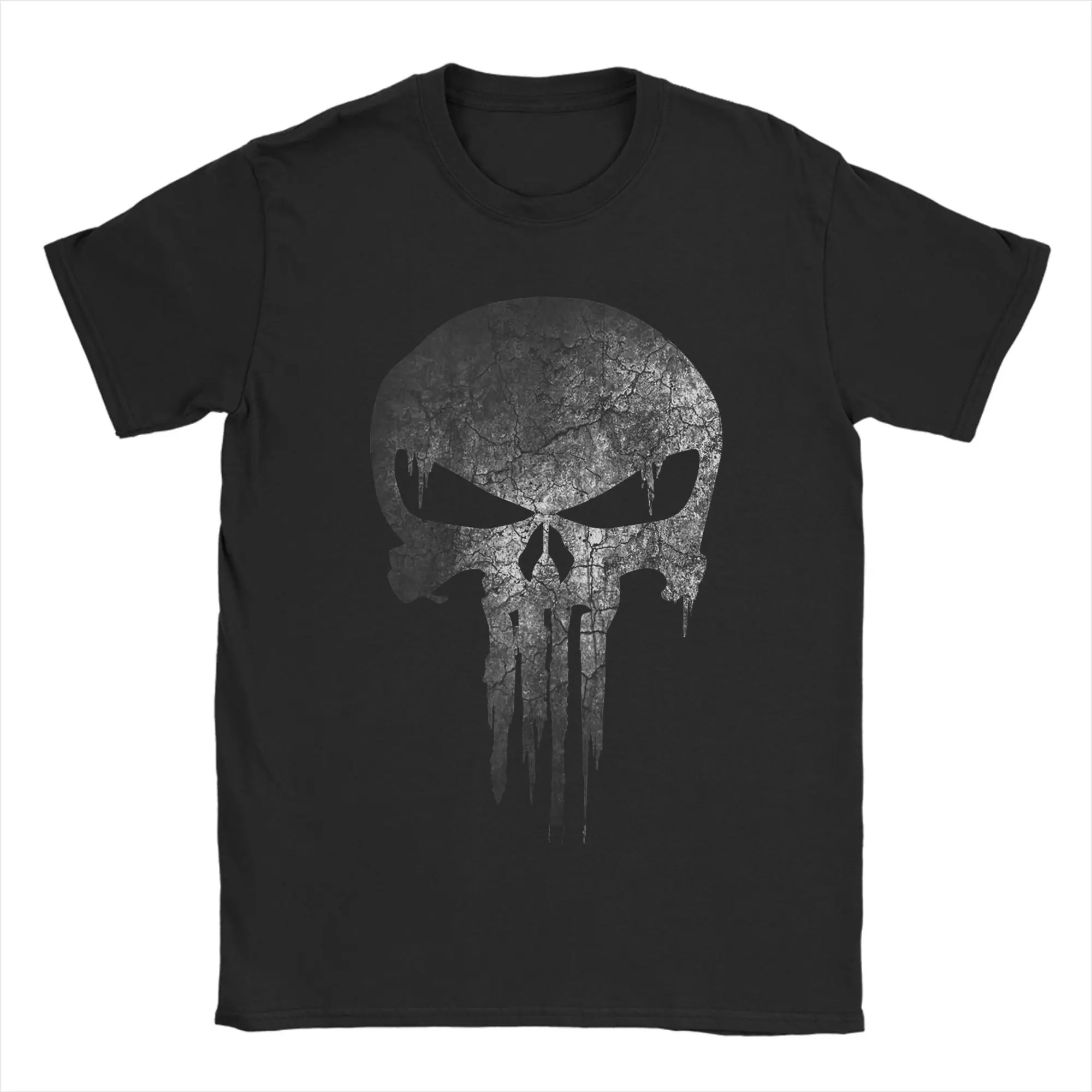 Punisher T-Shirts für Männer und Frauen, lustige Baumwoll-T-Shirts, Rundhalsausschnitt, kurzärmeliges T-Shirt, grafisch bedruckte Kleidung