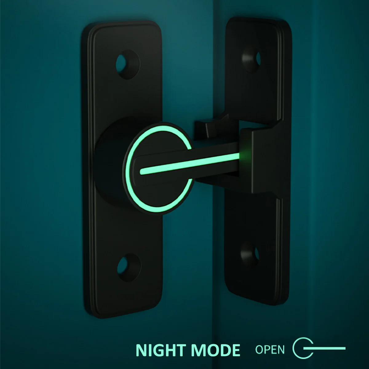 1/2/4Pcs Luminous Door Lock Zinc alloy Sliding Door Latch Lock 90° Window Drawers Cabinet Locks Bolt Hooks Sliding Gate Buckles