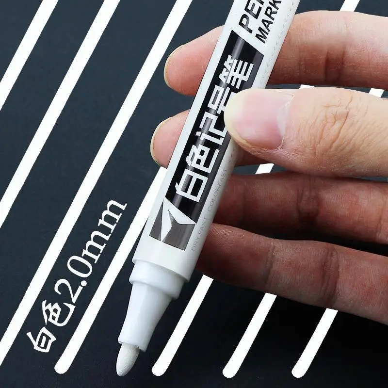 White Marker Pen Alcohol Paint Oily Waterproof Tire Painting Graffiti Pens  Permanent Gel Pen For Fabric Wood Leather Marker - AliExpress