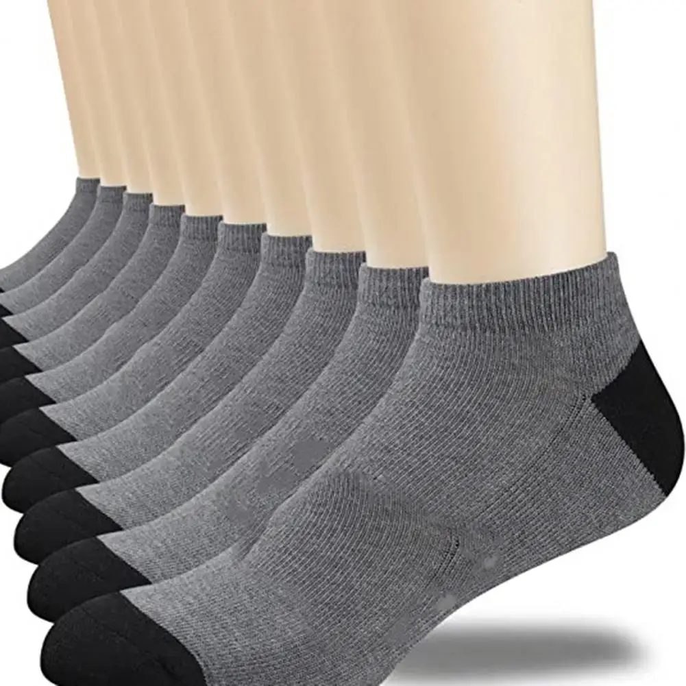 

Men Crew Socks Breathable Anti-slip Jogging Socks 12 Pairs of Soft Color-matching Unisex Low-cut Socks with High Elasticity