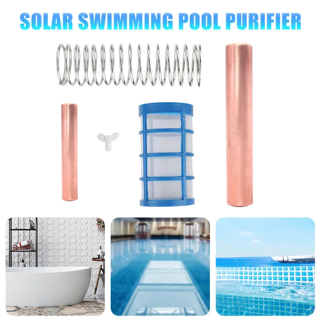 Napelemes Medence Ionizáló Réz Ezüst Ion Tisztító Algák Ellenállás Alsó Klór Kültéri Úszó Víztisztító