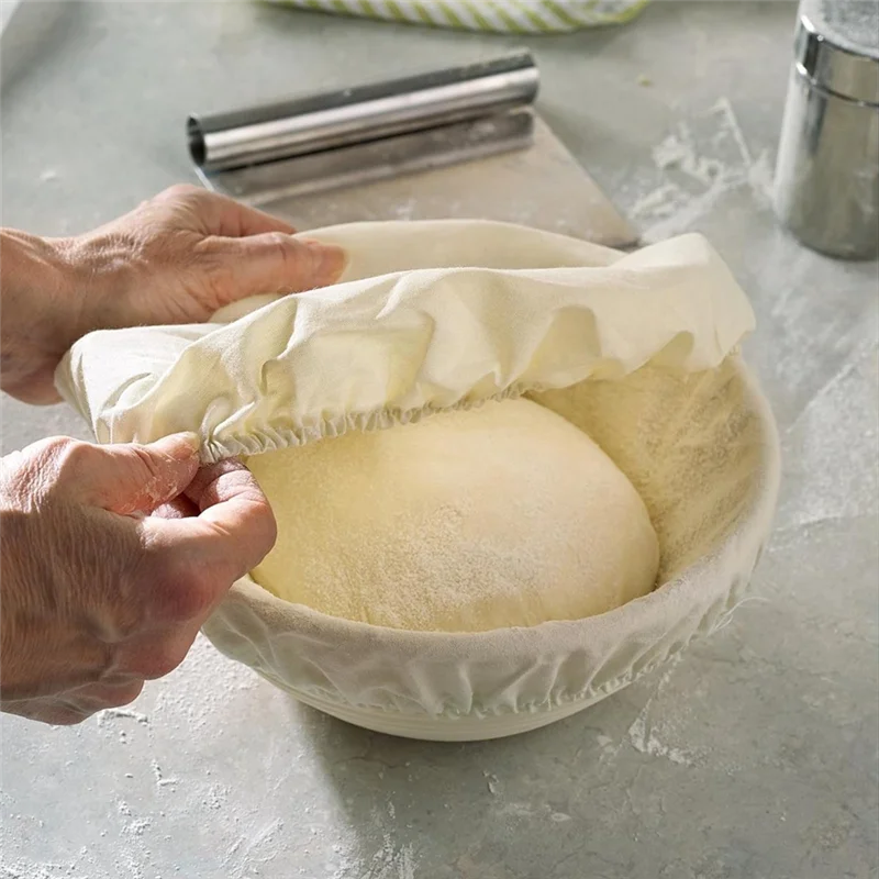 Durable Bread Protection Basket, Dough Protection Basket Round Handmade Rattan Basket, Handmade Bread Making Kit 23X8cm
